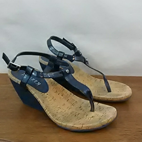 ralph lauren navy blue sandals